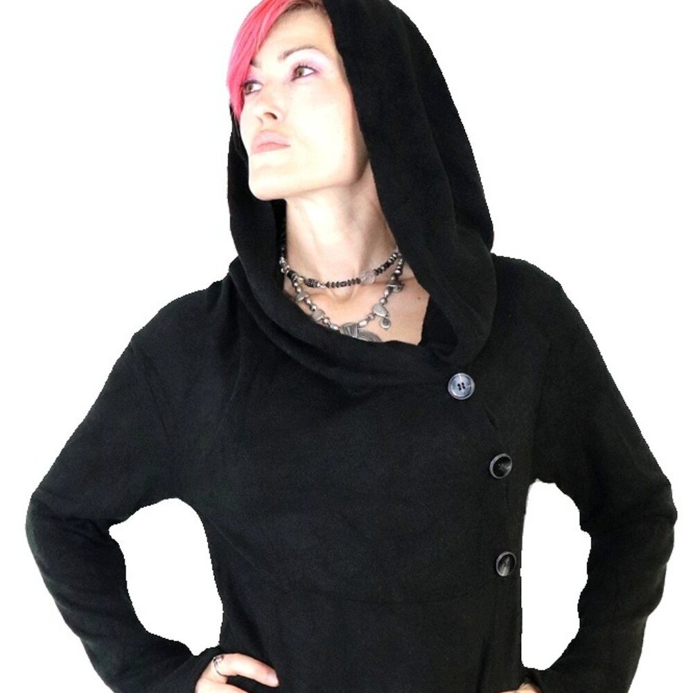 Aarya Black Sweater with Shawl